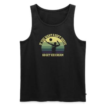 Wenn Sie ein Softeis wollen, holen Sie sich Eis - Männer Premium Bio Tank Top - Schwarz - Vorne - Michal (187cm)