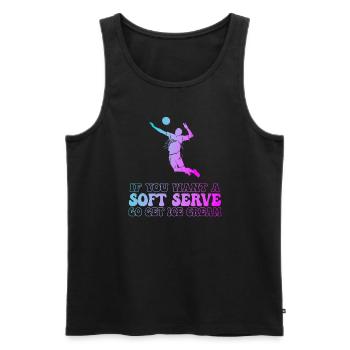 Wenn Sie ein Softeis wollen, holen Sie sich Eis - Männer Premium Bio Tank Top - Schwarz - Vorne - AI Model Male 178 light (178cm)