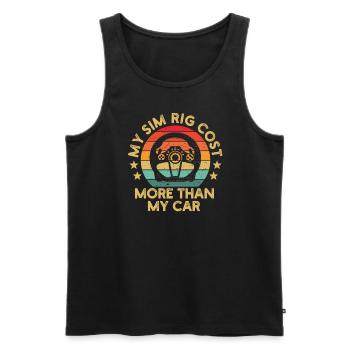 Simracer Esports Enthusiast Sim Racing - Männer Premium Bio Tank Top - Schwarz - Vorne - AI Model Male 178 light (178cm)