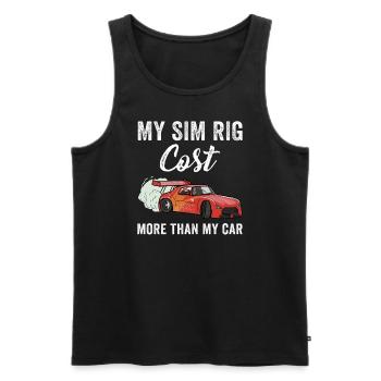 Simracer Esports Enthusiast Sim Racing - Men's Premium Organic Tank Top - black - Front - AI Model Male 178 light (178cm)