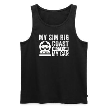 Simracer Esports Enthusiast Sim Racing - Men's Premium Organic Tank Top - black - Front - AI Model Male 178 light (178cm)