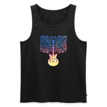 Yggdrasil Nature Musicien Arbre De Vie - Débardeur bio Premium Homme - noir - Devant - AI Model Male 178 light (178cm)