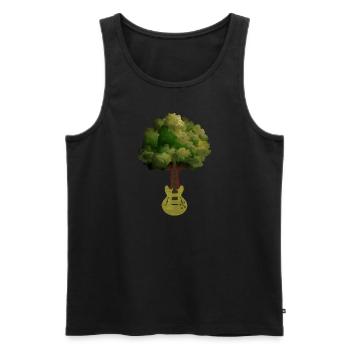 Yggdrasil Nature Musicien Arbre De Vie - Débardeur bio Premium Homme - noir - Devant - AI Model Male 178 light (178cm)