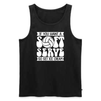 Wenn Sie ein Softeis wollen, holen Sie sich Eis - Männer Premium Bio Tank Top - Schwarz - Vorne - AI Model Male 178 light (178cm)
