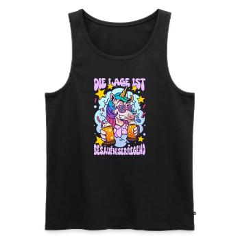 Die Lage Ist Besäufniserregend - Männer Premium Bio Tank Top - Schwarz - Vorne - AI Model Male 178 light (178cm)