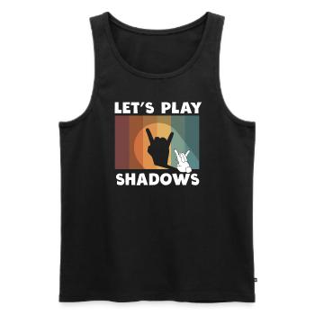 Shadow Puppetry Puppet Show Art - Men's Premium Organic Tank Top - black - Front - AI Model Male 178 light (178cm)