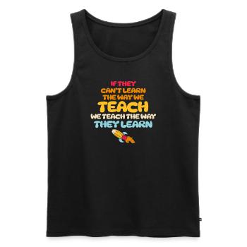 Autismus-Bewusstsein SPED Lehrer lernen - Männer Premium Bio Tank Top - Schwarz - Vorne - AI Model Male 178 light (178cm)