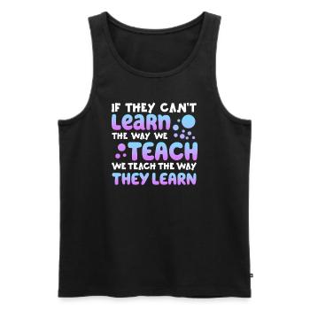 Autismus-Bewusstsein SPED Lehrer lernen - Männer Premium Bio Tank Top - Schwarz - Vorne - AI Model Male 178 light (178cm)