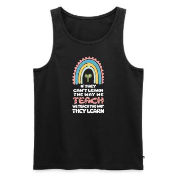 Autismus-Bewusstsein SPED Lehrer lernen - Männer Premium Bio Tank Top - Schwarz - Vorne - AI Model Male 178 light (178cm)