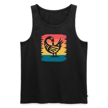 Sankofa Symbol Adinkra Ghana Schwarz - Männer Premium Bio Tank Top - Schwarz - Vorne - Michal (187cm)