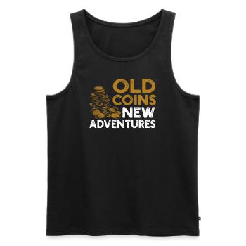 Numismatics Coin Roman Collection - Men's Premium Organic Tank Top - black - Front - AI Model Male 178 light (178cm)