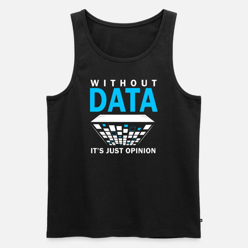 Lustiges Daten-Enthusiasten-Design - Männer Premium Bio Tank Top - Schwarz