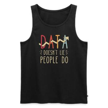 Daten lügen nicht, Menschen machen Datenanalysten - Männer Premium Bio Tank Top - Schwarz - Vorne - AI Model Male 178 light (178cm)