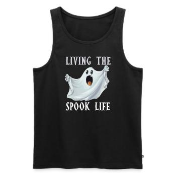Living The Spook Life Ghost Bait - Men's Premium Organic Tank Top - black - Front - Michal (187cm)