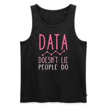 Daten lügen nicht, Menschen machen Datenanalysten - Männer Premium Bio Tank Top - Schwarz - Vorne - AI Model Male 178 light (178cm)