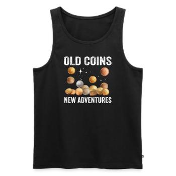 Numismatics Coin Roman Collection - Men's Premium Organic Tank Top - black - Front - AI Model Male 178 light (178cm)