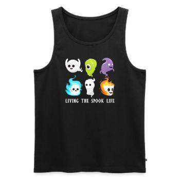 Living The Spook Life Ghost Bait - Men's Premium Organic Tank Top - black - Front - Michal (187cm)