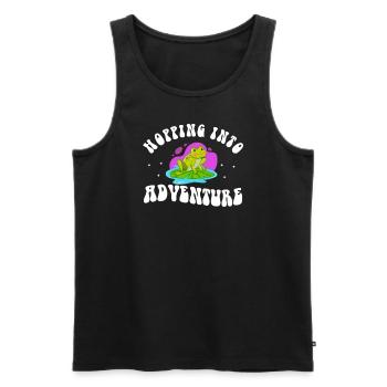 Eintauchen ins Abenteuer Frösche Natur Freude - Männer Premium Bio Tank Top - Schwarz - Vorne - Michal (187cm)
