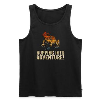 Eintauchen ins Abenteuer Frösche Natur Freude - Männer Premium Bio Tank Top - Schwarz - Vorne - Michal (187cm)