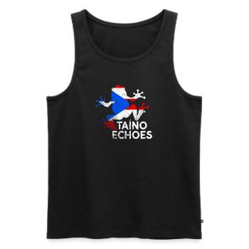 Taíno Echoes Caribbean Ancestry Pride - Men's Premium Organic Tank Top - black - Front - Michal (187cm)