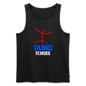 Taíno Echoes Caribbean Ancestry Pride - Men's Premium Organic Tank Top - black - Front - Michal (187cm)