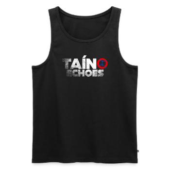 Taíno Echoes Caribbean Ancestry Pride - Men's Premium Organic Tank Top - black - Front - Michal (187cm)