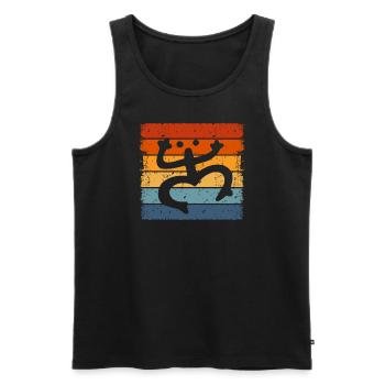 Taíno Echoes Caribbean Ancestry Pride - Men's Premium Organic Tank Top - black - Front - Michal (187cm)