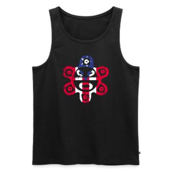 Taíno Echoes Caribbean Ancestry Pride - Men's Premium Organic Tank Top - black - Front - AI Model Male 178 light (178cm)
