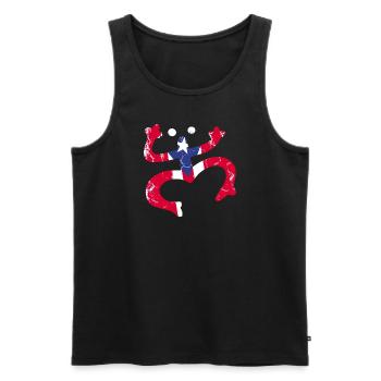 Taíno Echoes Caribbean Ancestry Pride - Men's Premium Organic Tank Top - black - Front - Michal (187cm)