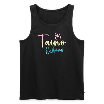 Taíno Echoes Caribbean Ancestry Pride - Men's Premium Organic Tank Top - black - Front - AI Model Male 178 light (178cm)