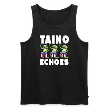 Taíno Echoes Caribbean Ancestry Pride - Men's Premium Organic Tank Top - black - Front - AI Model Male 178 light (178cm)
