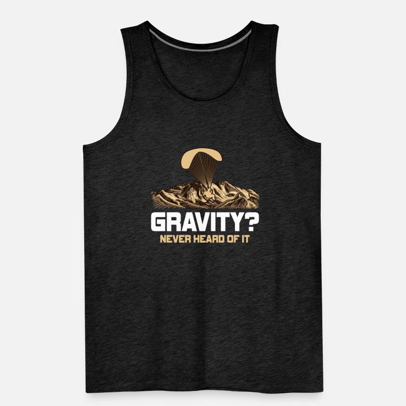 Hilarious Paramotor Gravity Meme Men's Premium Organic Tank Top