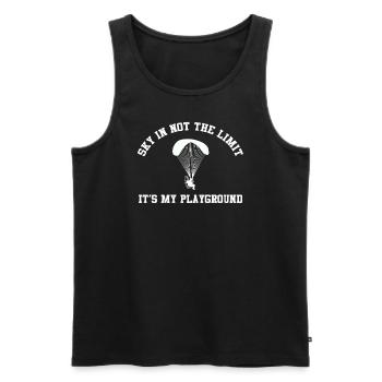 Sky Is Not The Limit It's My Playground - Männer Premium Bio Tank Top - Schwarz - Vorne - AI Model Male 178 light (178cm)