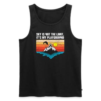 Sky Is Not The Limit It's My Playground - Männer Premium Bio Tank Top - Schwarz - Vorne - AI Model Male 178 light (178cm)