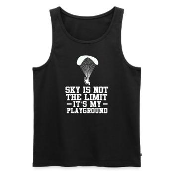 Sky Is Not The Limit It's My Playground - Männer Premium Bio Tank Top - Schwarz - Vorne - AI Model Male 178 light (178cm)