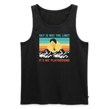 Sky Is Not The Limit It's My Playground - Männer Premium Bio Tank Top - Schwarz - Vorne - AI Model Male 178 light (178cm)