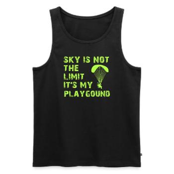 Le ciel n’est pas la limite, c’est mon terrain de jeu - Débardeur bio Premium Homme - noir - Devant - AI Model Male 178 light (178cm)