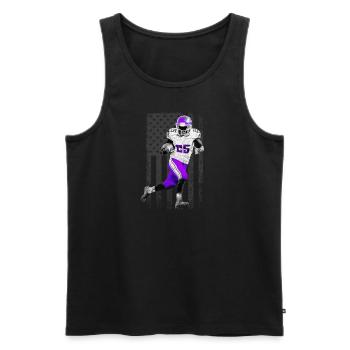 Lineman Because Quarterbacks Need Heroes - Men's Premium Organic Tank Top - black - Front - AI Model Male 178 light (178cm)