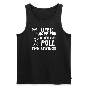 Puppetry Puppeteer Puppet Puppets - Men's Premium Organic Tank Top - black - Front - AI Model Male 178 light (178cm)
