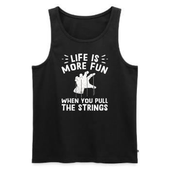 Puppetry Puppeteer Puppet Puppets - Men's Premium Organic Tank Top - black - Front - AI Model Male 178 light (178cm)