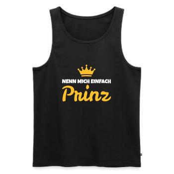 Just call me prince - Men's Premium Organic Tank Top - black - Front - AI Model Male 178 light (178cm)