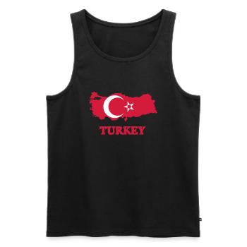 Truthahn - Männer Premium Bio Tank Top - Schwarz - Vorne - AI Model Male 178 light (178cm)