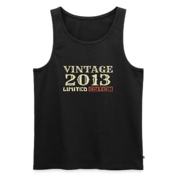 2013 Vintage: 11th Anniversary Unique Retro Gift - Men's Premium Organic Tank Top - black - Front - Michal (187cm)