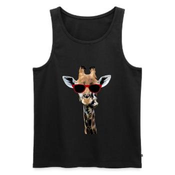 Giraffen Tier Giraffe witzig Hals Geschenk - Männer Premium Bio Tank Top - Schwarz - Vorne - Michal (187cm)