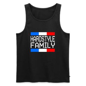 Hardstyle Familie Frankreich - Männer Premium Bio Tank Top - Schwarz - Vorne - AI Model Male 178 light (178cm)