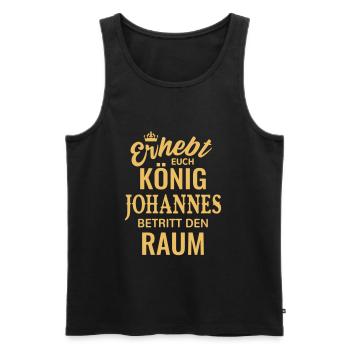 Name Johannes König Geschenkidee Geburtstag lustig - Männer Premium Bio Tank Top - Schwarz - Vorne - Michal (187cm)