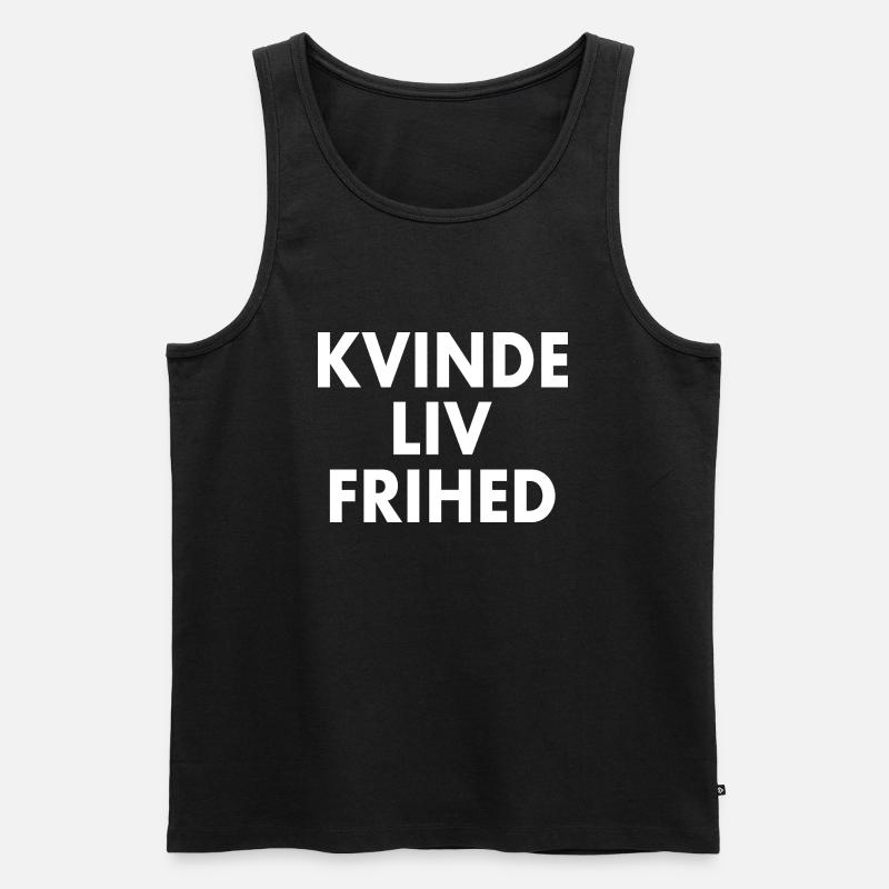 Weibliche Lebensfreiheit - Männer Premium Bio Tank Top - Schwarz