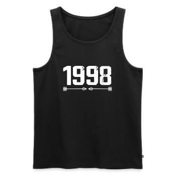Born in 1998 Vintage 27 Years 28 Birthday Gift - Men's Premium Organic Tank Top - black - Front - Michal (187cm)