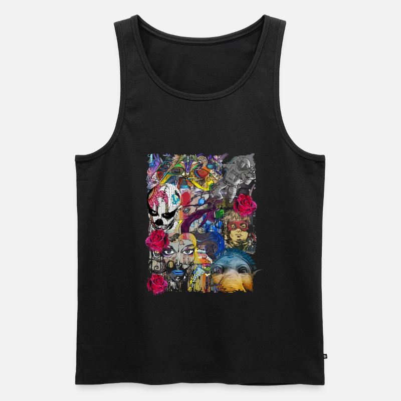 Pop-Art - Männer Premium Bio Tank Top - Schwarz