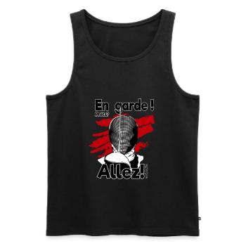 Fencing - Fencing En garde! Prêts? Allez! - Men's Premium Organic Tank Top - black - Front - Michal (187cm)